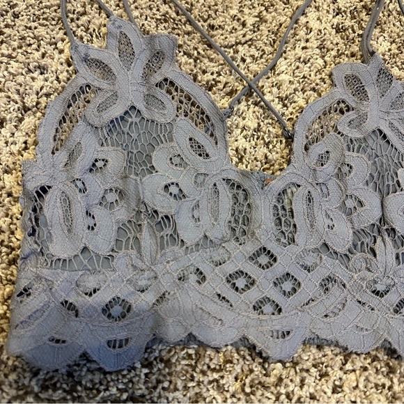 Free People Intimately FP One Adella Lace Bralette in Slate Grey - Picture 4 of 7